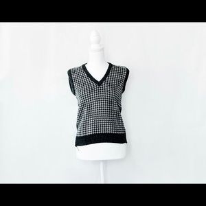 Black and grey sweater vest